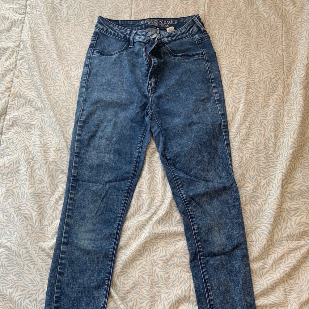 American Eagle acid wash skinny jeans